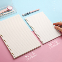 Lot de 60 feuilles de papier de remplissage pour cahier à spirale 30 trous A5, idéal pour les étudiants