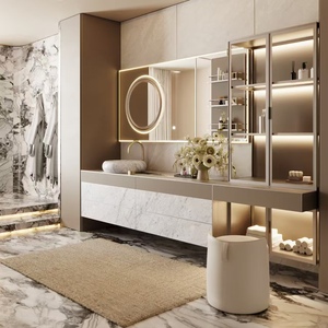 Mueble de Baño Moderno de Lujo BALOM, Mueble de Madera Contrachapada de Gran Capacidad con Espejo Inteligente y Fabricación OEM - Product Image 2