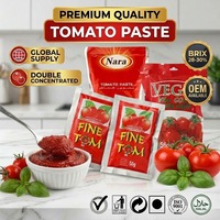 Pâte de tomate en gros 70g en sachet/sac/boîte, double concentrée, riche en lycopène, livraison rapide, expédition mondiale pour les usines