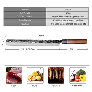Cuchillo para Jamón y Carne, Premium, Forjado a Mano, para Cortar Carne, Cuchillo Japonés para Trinchar Carne - Product Image 3