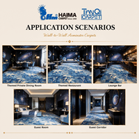 Tapis Axminster ignifuge personnalisé à motif galaxie céleste, 80 % laine, 20 % nylon, pour hôtel de luxe 5 étoiles