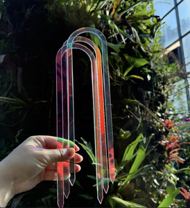 Traliccio Acrilico Piatto a Forma <span class=keywords><strong>di</strong></span> U da 12 Pollici, Colorato Arcobaleno per <span class=keywords><strong>Piante</strong></span> Rampicanti come Hoya e <span class=keywords><strong>Piante</strong></span> da Interno - Product Image 1