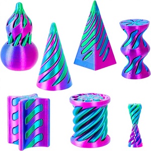 Paquete de 6 Juguetes Antiestrés en Forma de Cono Espiral, Impresos en 3D, Mini Decoraciones Sensoriales para el Escritorio, para Adultos, Adolescentes y Niños - Product Image 1