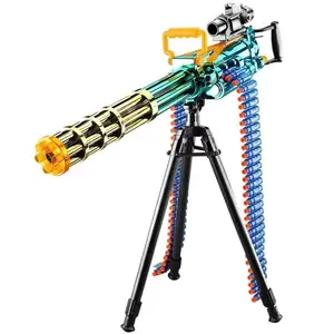 加特林玩具枪高品质集成手动/自动玩具枪，带三脚架和护目镜