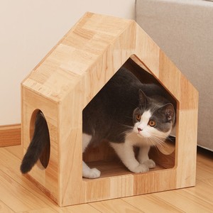 Wooden Cat <b>House</b> Wall Mounted Cat <b>Bed</b> Multifunctional Cat Furniture For Medium Cats - Product Image 2