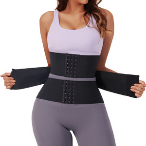 HEXIN <span class=keywords><strong>en</strong></span> stock Corset coupe-taille pour femmes avec contrôle de la graisse du ventre Split Plus Size Latex Waist Trainer Shaper - Product Image 1
