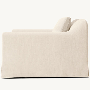 Fauteuil simple <span class=keywords><strong>de</strong></span> salon Rhoohill <span class=keywords><strong>de</strong></span> style américain <span class=keywords><strong>en</strong></span> lin, avec housse amovible, fauteuil pivotant <span class=keywords><strong>de</strong></span> détente pour chambre à coucher - Product Image 4