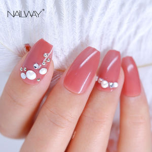 <span class=keywords><strong>Faux</strong></span> ongles colorés Cameo, avec pierres de perles, courts, ballerine, bijoux de créateur, par pression, de luxe, nouvelle collection 2020 - Product Image 2