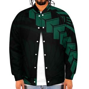 1 MOQ Pacific Island Art Plus Size 6XL Baseball jacke Polynesian Vintage Style Fashion Sports Herren Baseball jacke für Club - Product Image 2