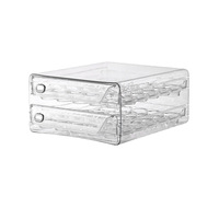 Boîte de rangement pour œufs GREENSIDE à double tiroir, en plastique transparent, pour réfrigérateur, cuisine, conteneur de stockage alimentaire