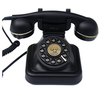 Téléphone Vintage Antique européen téléphone à l'ancienne téléphone fixe de bureau téléphone filaire grand bouton clair pour les affaires de bureau à domicile