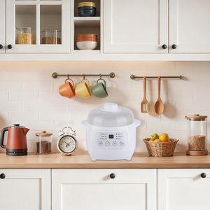 Olla Arrocera Eléctrica Mini Portátil Ecológica de 1L y 300W con Control Digital de Temporizador, Calentamiento Inferior y Recubrimiento Cerámico Antiadherente - Product Image 4