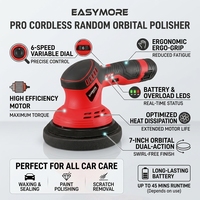 Polisseuse de voiture sans fil 12V DC de 6 pouces avec plateau de support de 150 mm, outil électrique de 60W pour le cirage, le polissage et le lustrage de voitures