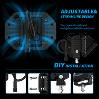 Feux de traversée LED 3 pouces, faisceau spot ambre DRL 1219LM, éclairage tout-terrain, étanche IP68, pour camion, VTT, UTV, SUV, 4x4