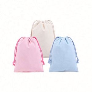 Pochette cadeau en toile de coton et lin réutilisable, écologique, avec logo personnalisé imprimé, pour bougies et savons, avec cordon de serrage, sac anti-poussière - Product Image 5