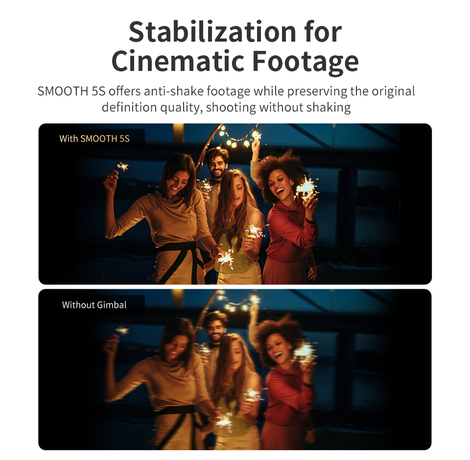 ZHIYUN Smooth 5S 3-Axis gimbal stabilizer for Smartphone DSLR Camera anti-Shake Make movie IN STOCK NOW