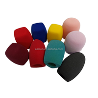 Offre Spéciale pare-brise micro mousse couverture coloré floqué vidéo Microphone pare-brise Triangle forme carrée Communication sans fil