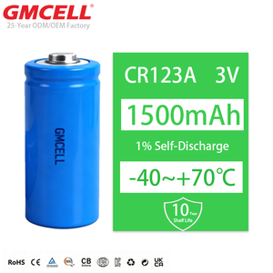 Batterie au lithium (Li-MnO2) CR123A 3V 1500mAh, batterie primaire cylindrique pour compteur intelligent, compteur de gaz, appareil photo - Product Image 1