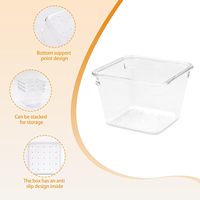Lot de 25 organisateurs de tiroirs en plastique transparent pour le stockage d'ustensiles en PET injection aluminium bijoux émotionnels chambre à coucher bureau