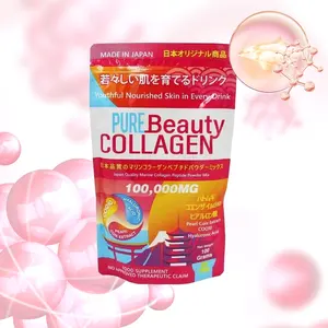 Japanse Hoge Kwaliteit Collageen Drinken Originele Schoonheid Collageen Poeder 100,000Mg Diepzeevis Marine Collageen Supplement