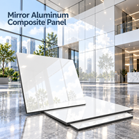 Panneau composite en aluminium miroir 4 mm 1220x2440 mm Or pour panneaux muraux décoratifs commerciaux