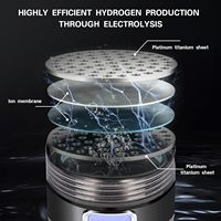 Nouveau générateur d'eau à hydrogène portable pour bouteille d'eau à hydrogène avec technologie SPE/PEM 2500PPB Concentration riche en hydrogène pur