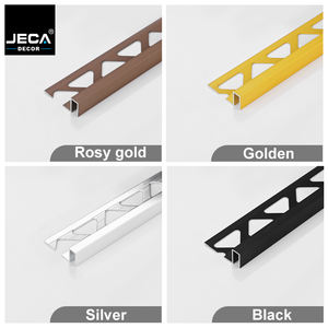 Profilo Angolare in Lega di Alluminio JECA, Finitura Dorata, Linea di Rivestimento a Polvere per Design Moderno di Appartamenti e Ville - Product Image 5