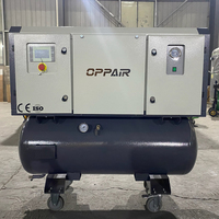Ventes chaudes Compresseur d'air 3-en-1 4Kw/5.5Kw/7.5Kw Tout-en-un 8Bar 10Bar Compresseur d'air à vis rotatif industriel avec réservoir et sécheur