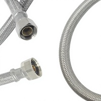 Raccord de tuyau de robinet à tête hexagonale FIP, ligne d'alimentation tressée en acier inoxydable