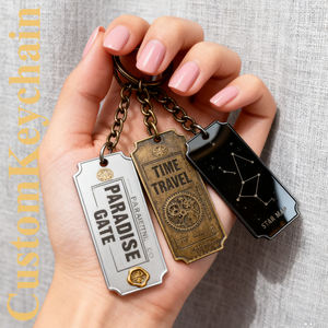 Fabricante al por mayor, logotipo personalizado, forma, tamaño, Metal, esmalte duro suave, forma de billete, llavero en blanco, regalo de recuerdo - Product Image 1