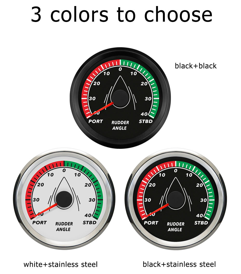 Indicatore Angolo Timone 0-190 Ohm - Con Sensore, Retroilluminazione, Per Barche 9-32V - Foto 10