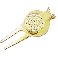SY Wholesale Outil de réparation de divots de golf en alliage de zinc durable de haute qualité avec fourche à clip et marqueur de balle de golf personnalisé