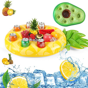 Nouveau Portable Gonflable PVC Eau Glace Bar Libre-Service Flottant Boissons Plateau Poreux Coaster <span class=keywords><strong>pour</strong></span> Partie Équipement De Jeu D'eau - Product Image 1