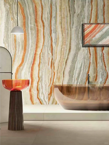 UnionStone Modern Natural Translucent Backlit Polished Big Slab Rainbow Amber Onyx Waterproof Eco-Friendly Villa Hotel Indoor - Product Image 6