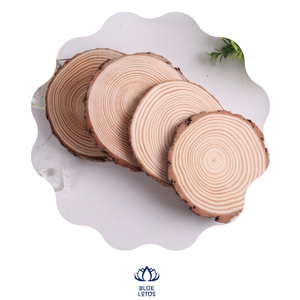 Decorative Round Wooden Pine Tree <b>Circles</b> Slice Coaster Kid Craft <b>Wood</b> Slice for DIY Crafts Wedding - Product Image 1