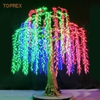 Grand arbre lumineux à LED à couleur changeante pour l'extérieur Arbre changeant de couleur en métal pour les décorations de parcs à thème de Noël
