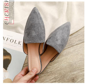 Mules Planas Cómodas Negras para Mujer, Mules Planas con Punta Cerrada y Deslizables para Mujer - Product Image 4