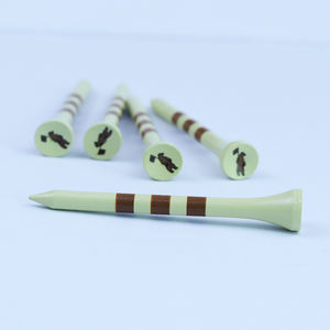 Ventas calientes Logotipo personalizado Impresión <span class=keywords><strong>de</strong></span> madera Bambú <span class=keywords><strong>Golf</strong></span> Tees Biodegradable Creative Stripes Print - Product Image 5