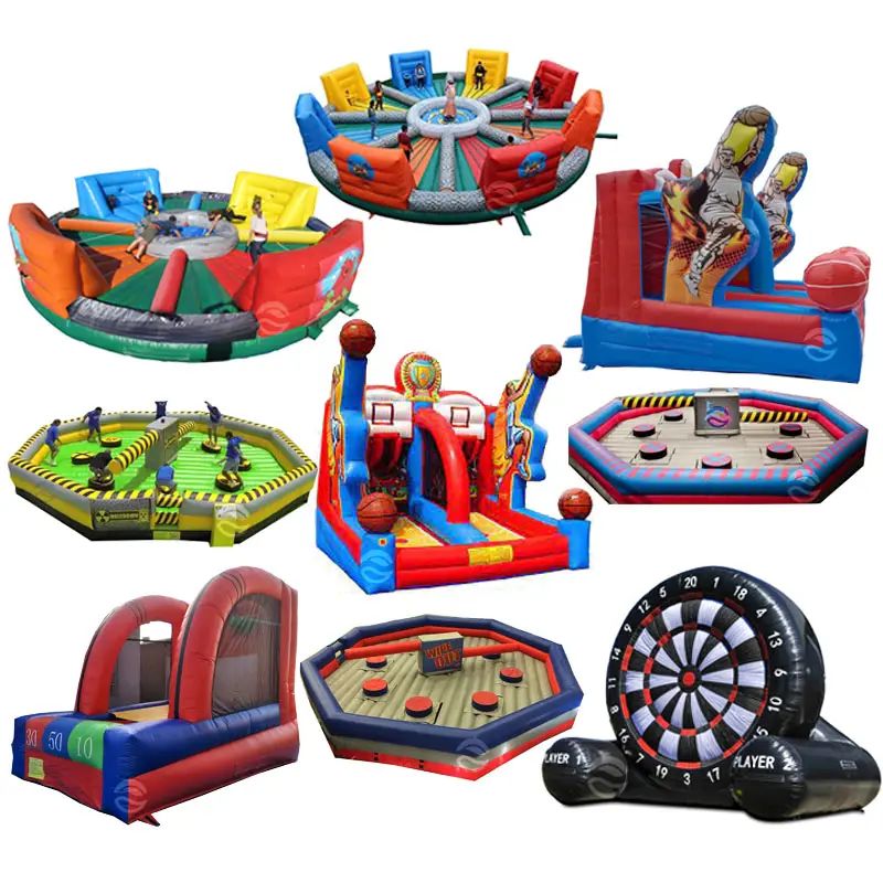 Thương Mại Inflatable Obstacle Course 53 Ft Inflatable Tím Obstacle Course Để Bán