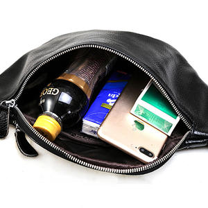 Sac de poitrine en cuir véritable pour homme, style décontracté, sac banane personnalisé, sac à bandoulière unique, sac à bandoulière croisé - Product Image 5