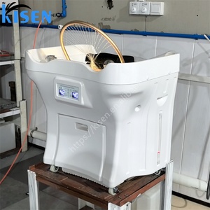 Kisen Prix de gros Bol de lavage de tête portable en acrylique pour spa capillaire, équipement de salon pour thérapie capillaire, sans plomberie, avec deux réservoirs - Product Image 4