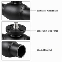 Vanne à boisseau sphérique entièrement soudée en acier au carbone antistatique API 6D ASME B16.34 PN16 pour distribution de gaz souterraine à enrobage direct