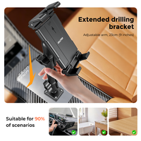 Support de téléphone portable et tablette pour camion lourd, avec rotation à 360°, support en plastique réglable pour tableau de bord de voiture, mur, bureau