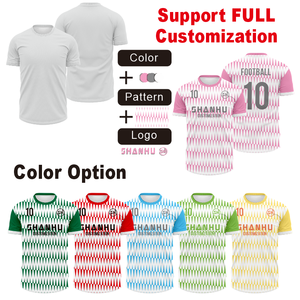 कारखाने कस्टम पॉलिएस्टर त्वरित सूखी महिला फुटबॉल जर्सी टी-शर्ट क्लब त्वरित सूखी क्लब वर्दी कस्टम खेल फुटबॉल जर्सी - Product Image 6