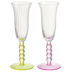 Lot de verres à vin et flûtes à <span class=keywords><strong>champagne</strong></span> en cristal coloré par pulvérisation pour mariage et fête - Product Image 1
