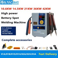 Kit de soudeuse par points à batterie haute puissance Heltec, fixe et mobile, pour cuivre/aluminium/nickel de 0,05 à 0,3 mm pour cellules 18650, affichage numérique