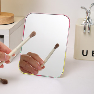 Miroir de maquillage de bureau en PU, pliable et réglable, pour étudiants, utilisation en dortoir - Product Image 3