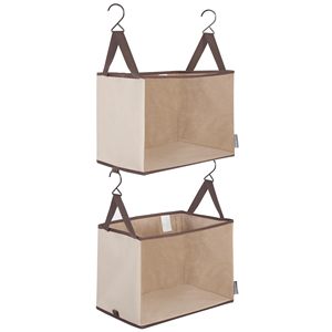 Tùy Chỉnh 2 Kệ Treo Tủ Quần Áo Tổ Chức Vải Lưới Màu Be Vải Treo Tủ Quần Áo Kệ Vải Treo Giỏ Móc Cho Phòng Ngủ - Product Image 1