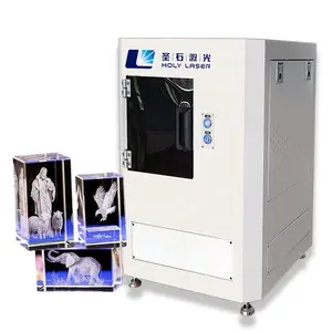 HOLY LASER Mini 2D 3D Crystal Laser Engraving Machine for Glass ornaments Gifts or Glass logo 500w