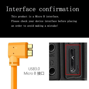 Vente en gros USB3.0 Câble Micro B USB C vers MICRO B Caméra vers Ordinateur PC 5m 8m 10m pour Canon 1DX2 5D4 5DSR <span class=keywords><strong>Nikon</strong></span> D810A D800E <span class=keywords><strong>D5</strong></span> - Product Image 3